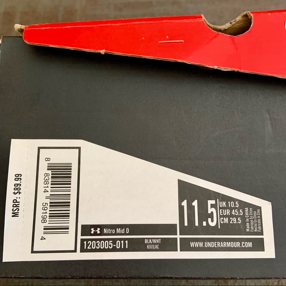 Under Armour Nitro Mid D Football Cleats 11.5 - Picture 7 of 11